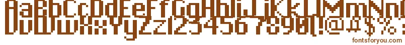 Czcionka Pixchicago – brązowe czcionki na białym tle
