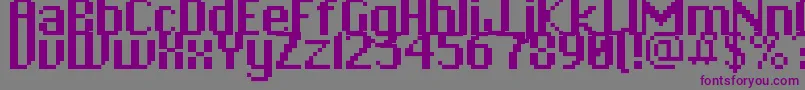 Pixchicago Font – Purple Fonts on Gray Background