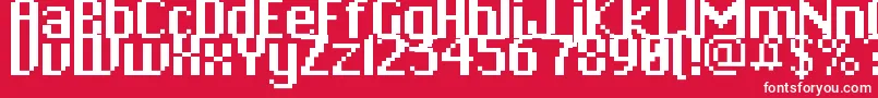 Pixchicago Font – White Fonts on Red Background