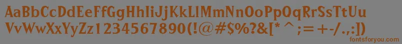 SprocketBt Font – Brown Fonts on Gray Background