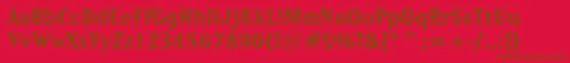 SprocketBt Font – Brown Fonts on Red Background