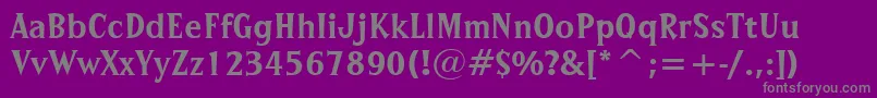 フォントSprocketBt – 紫の背景に灰色の文字