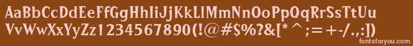 SprocketBt Font – Pink Fonts on Brown Background