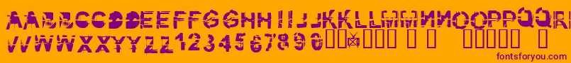 KibblezNoBitz Font – Purple Fonts on Orange Background