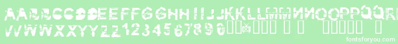 KibblezNoBitz Font – White Fonts on Green Background