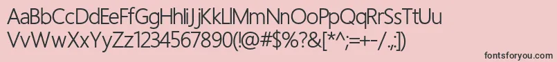Regular Font – Black Fonts on Pink Background