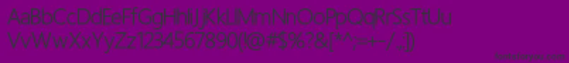 Regular Font – Black Fonts on Purple Background