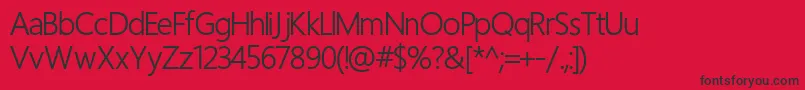 フォントRegular – 赤い背景に黒い文字