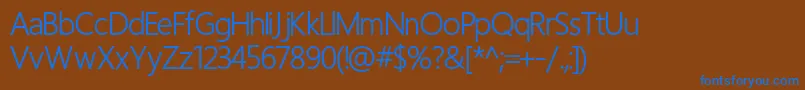 Regular Font – Blue Fonts on Brown Background