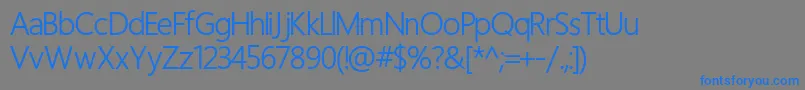 Regular Font – Blue Fonts on Gray Background