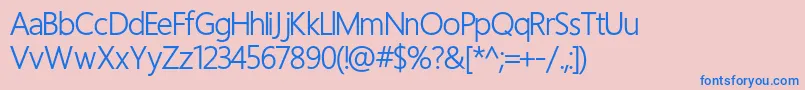 Regular Font – Blue Fonts on Pink Background