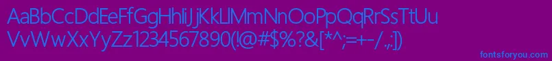 Regular Font – Blue Fonts on Purple Background