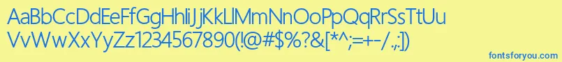 Regular Font – Blue Fonts on Yellow Background
