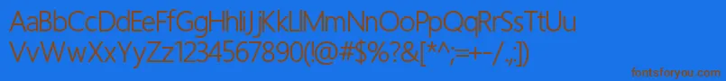 Regular Font – Brown Fonts on Blue Background