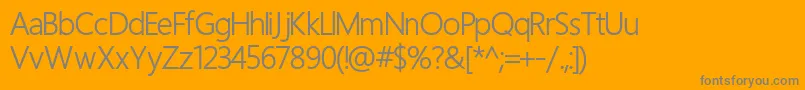 Regular Font – Gray Fonts on Orange Background