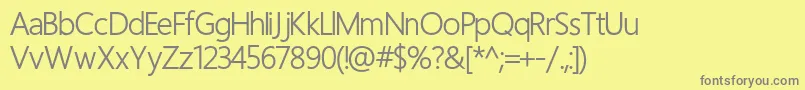 Regular Font – Gray Fonts on Yellow Background