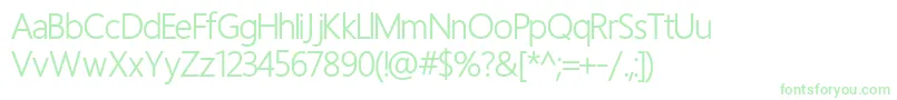 Regular Font – Green Fonts on White Background