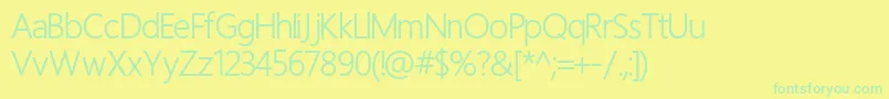 Regular Font – Green Fonts on Yellow Background