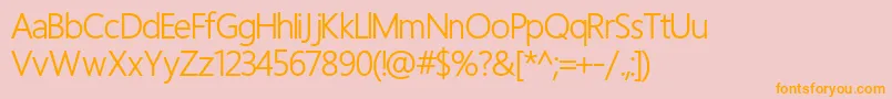 Regular Font – Orange Fonts on Pink Background