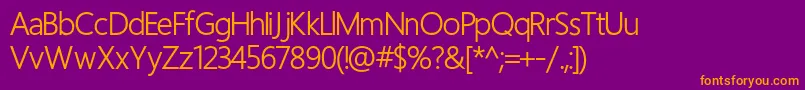 Regular Font – Orange Fonts on Purple Background