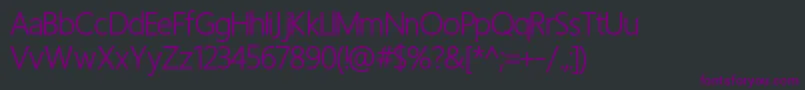 Regular Font – Purple Fonts on Black Background