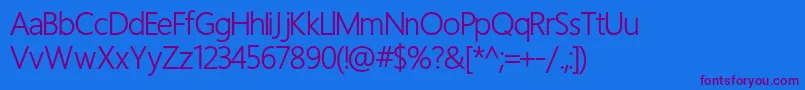Regular Font – Purple Fonts on Blue Background