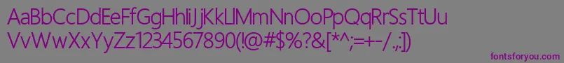 Regular Font – Purple Fonts on Gray Background