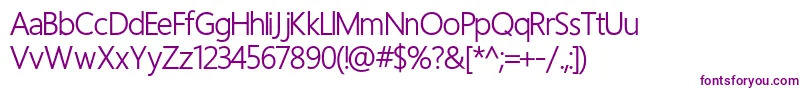 Regular Font – Purple Fonts on White Background