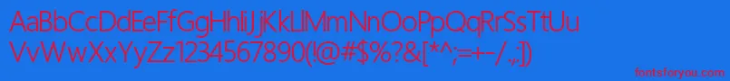 Regular Font – Red Fonts on Blue Background