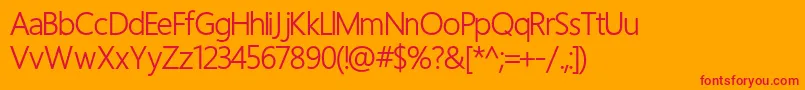 Regular Font – Red Fonts on Orange Background