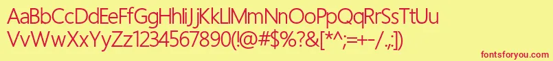 Шрифт Regular – красные шрифты на жёлтом фоне