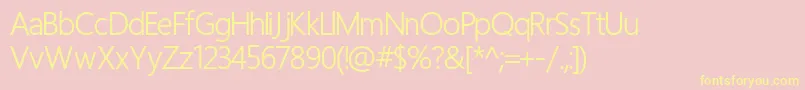 Regular Font – Yellow Fonts on Pink Background