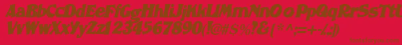 NomadsskBolditalic Font – Brown Fonts on Red Background