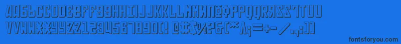 Soviet3D Font – Black Fonts on Blue Background