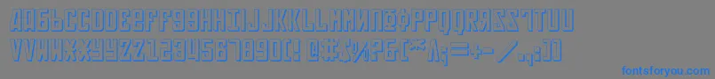 Soviet3D Font – Blue Fonts on Gray Background