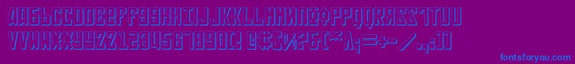 Soviet3D Font – Blue Fonts on Purple Background