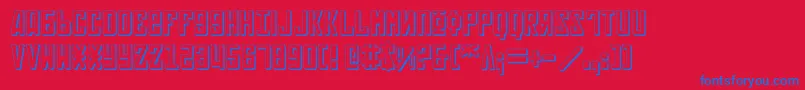 Soviet3D Font – Blue Fonts on Red Background