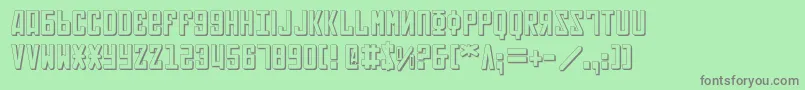 Soviet3D Font – Gray Fonts on Green Background