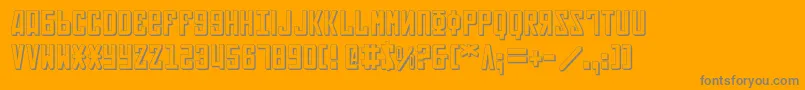 Soviet3D Font – Gray Fonts on Orange Background