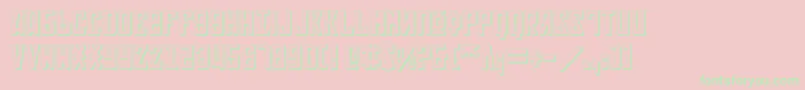 Soviet3D Font – Green Fonts on Pink Background