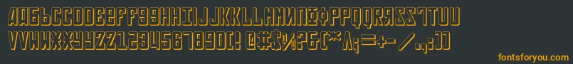 Soviet3D Font – Orange Fonts on Black Background