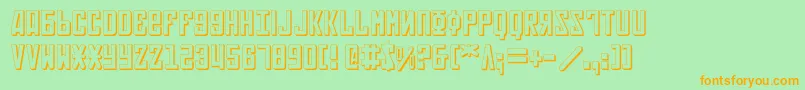 Soviet3D Font – Orange Fonts on Green Background