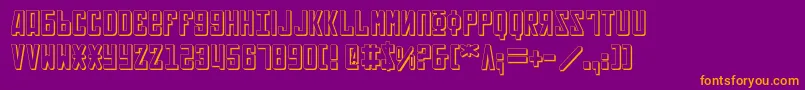 Soviet3D Font – Orange Fonts on Purple Background