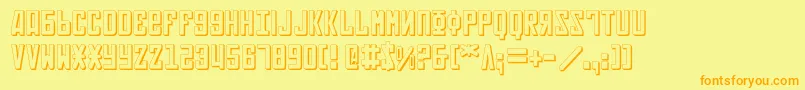 Soviet3D Font – Orange Fonts on Yellow Background