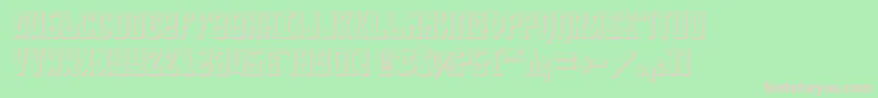 Soviet3D Font – Pink Fonts on Green Background
