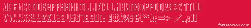 Soviet3D Font – Pink Fonts on Red Background