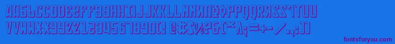 Soviet3D Font – Purple Fonts on Blue Background
