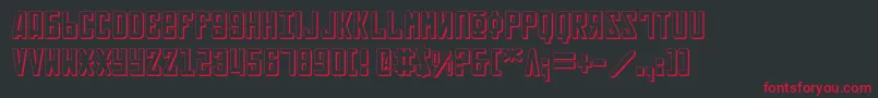 Soviet3D Font – Red Fonts on Black Background