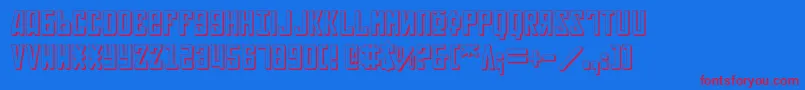 Шрифт Soviet3D – красные шрифты на синем фоне