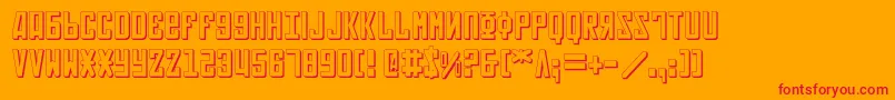 Soviet3D Font – Red Fonts on Orange Background